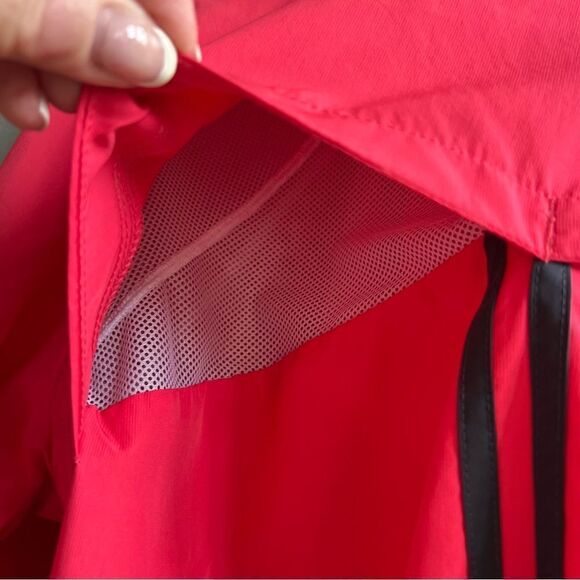 Adidas Windbreaker Jacket Hot Pink Red Athletic Coat Size Large - Picture 7 of 9